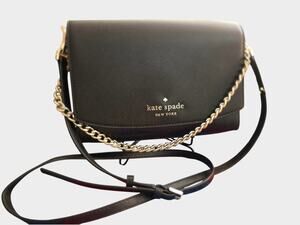 Kate Spade New York Black Saffiano Leather Crossbody Bag